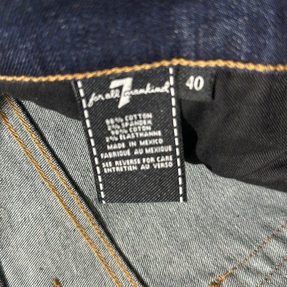 7 For All Mankind Rhigby Straight Leg Jeans SZ 40 - Picture 5 of 6